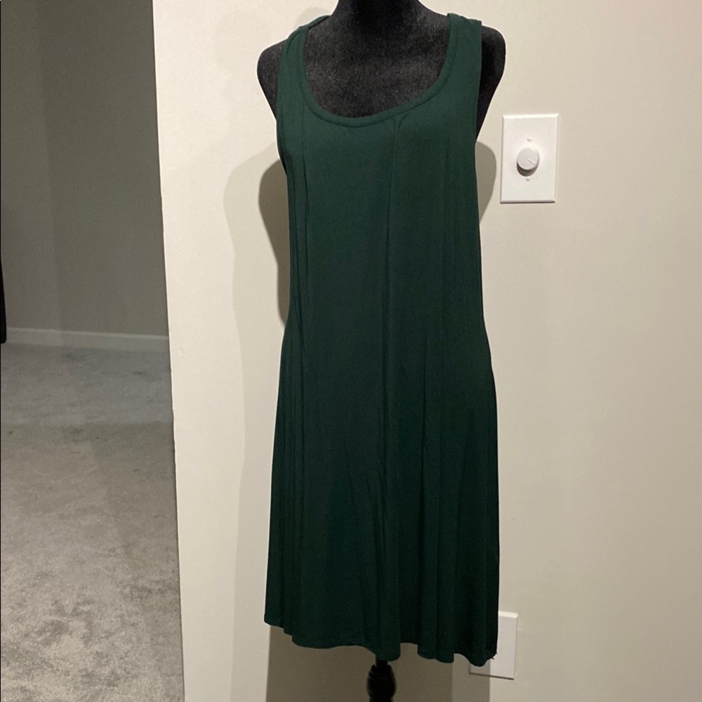 Daily Ritual Dark Green Sleeveless Dress.